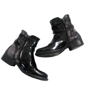 Lyard Black Patent Ankle Boots size 12.5 (fit is 11.5)